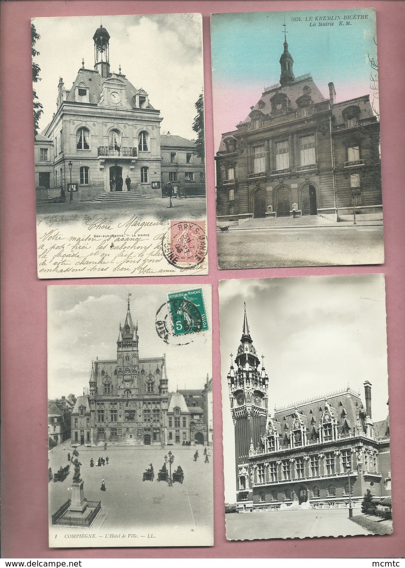 Lot de 53 cartes - Hôtel de Ville  -  Mairie -