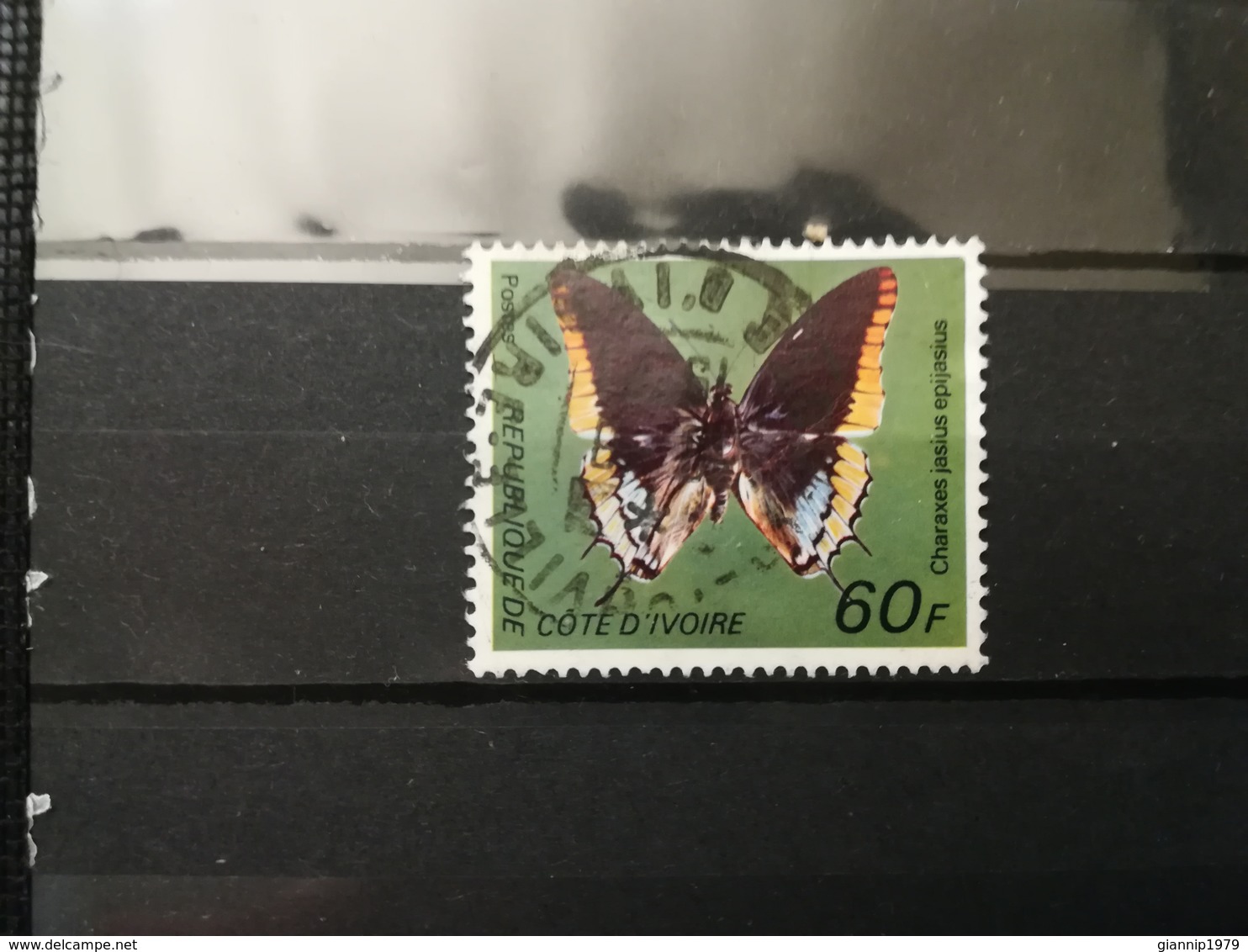 FRANCOBOLLI STAMPS COSTA D' AVORIO COTE D' IVOIRE 1977 USED BUTTERFLIES FARFALLE - Costa D'Avorio (1960-...)