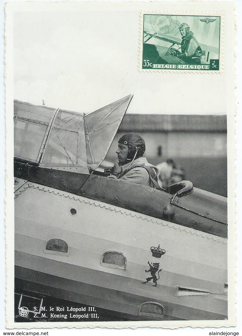 S.M. Le Roi Léopold III - Z.M. Koning Leopold III - Propagande Aéronautique - Luchtvaart-Propaganda - Familles Royales