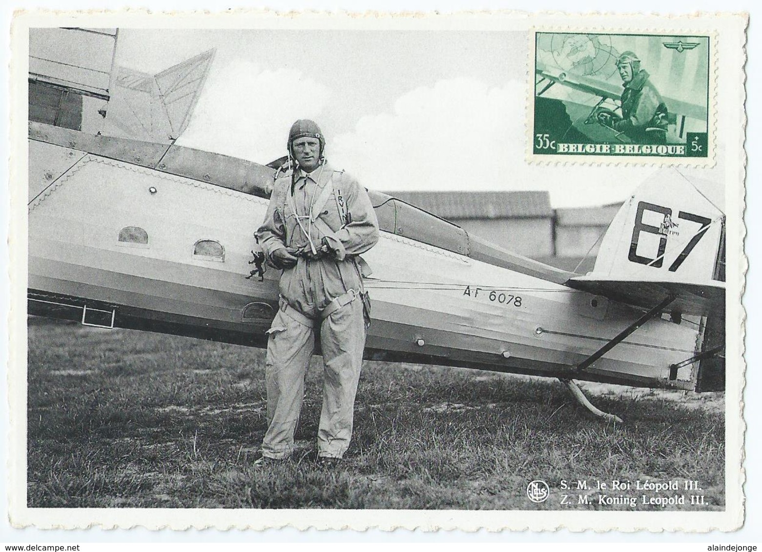 S.M. Le Roi Léopold III - Z.M. Koning Leopold III - Propagande Aéronautique - Luchtvaart-Propaganda - Familles Royales