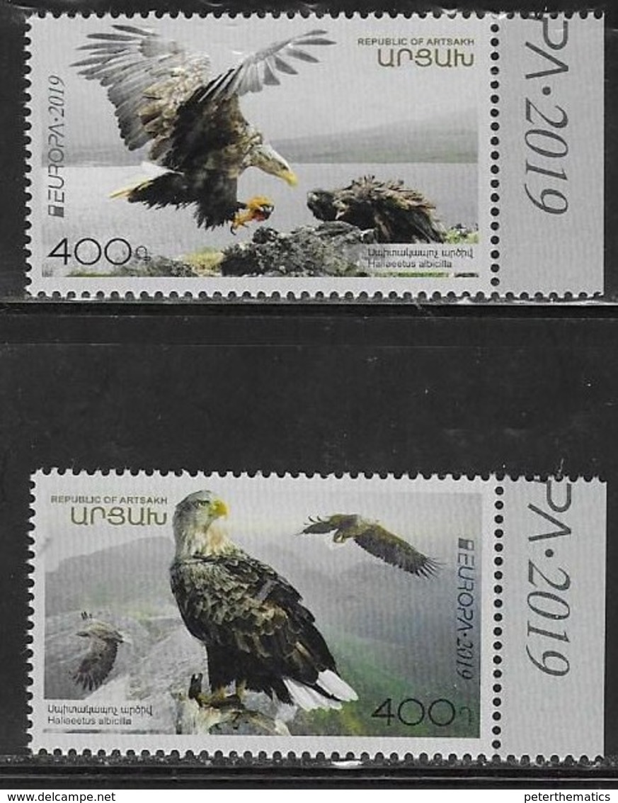 NAGORNO KARABAKH, REPUBLIC OF ARTSAKH , 2019, MNH, EUROPA, BIRDS, BIRDS OF PREY, 2v - 2019