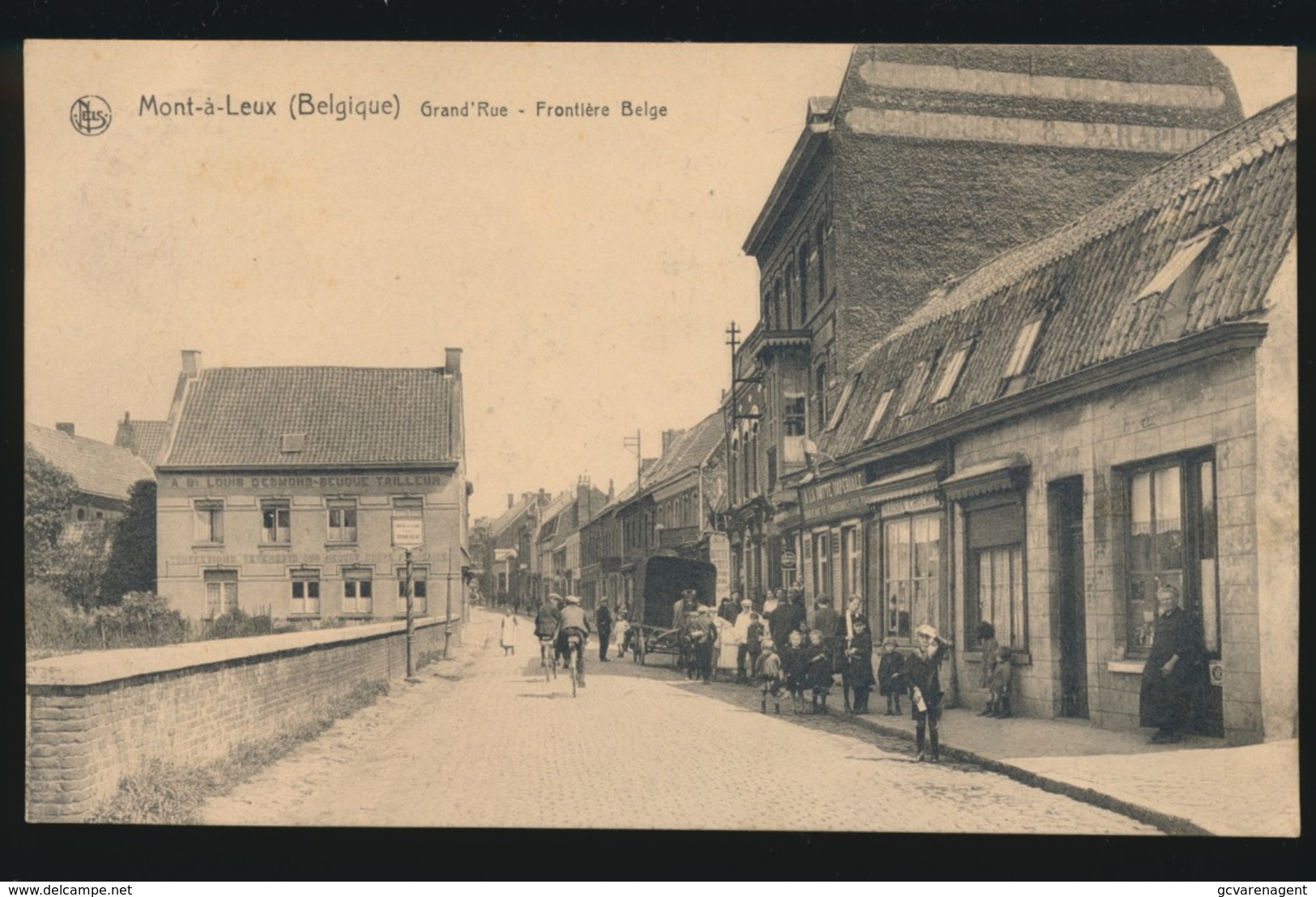 MONT A LEUX   GRAND'RUE  FRONTIERE BELGE  2 SCANS - Mouscron - Möskrön