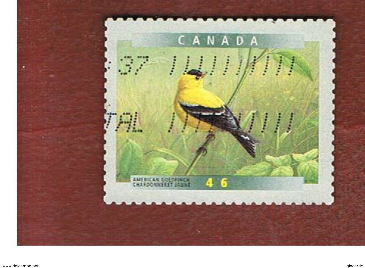 CANADA   -  SG 1867  -  1999   CANADIAN BIRDS: AMERICAN GOLDFINCH                -      USED - Oblitérés