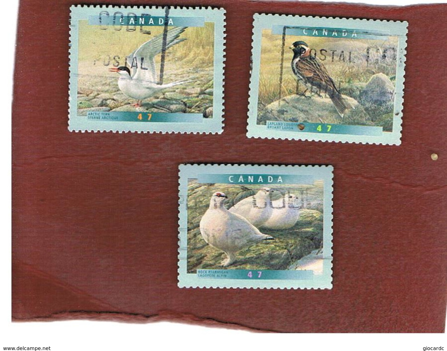 CANADA   -  SG 2058.2060 -  2001  CANADIAN BIRDS  -      USED - Usati