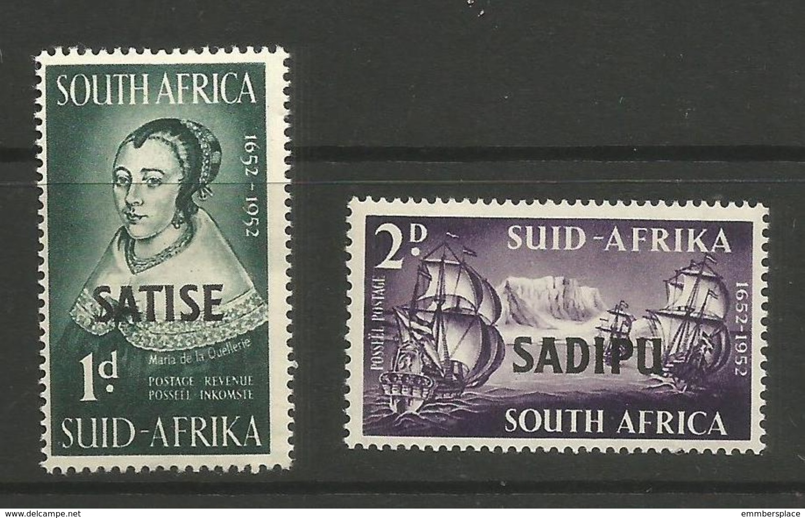 South Africa - 1952 Cape Town Stamp Exhibition MNH **  SG 141-2 - Unused Stamps