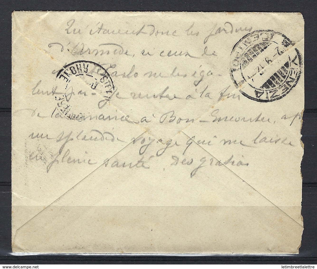 Lettre De Monaco Affranchissement Mixte ( Lettre Réexpédiée De Monaco, RARE ) - Postmarks