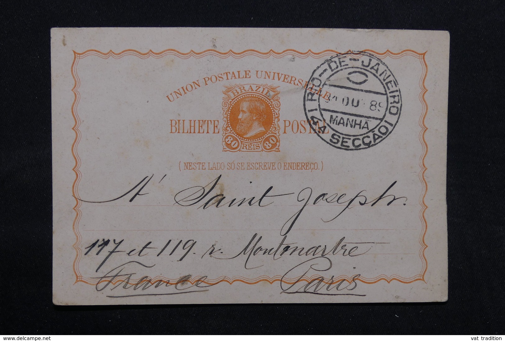 BRÉSIL - Entier Postal De Rio De Janeiro Pour Paris En 1889 - L 32412 - Postal Stationery