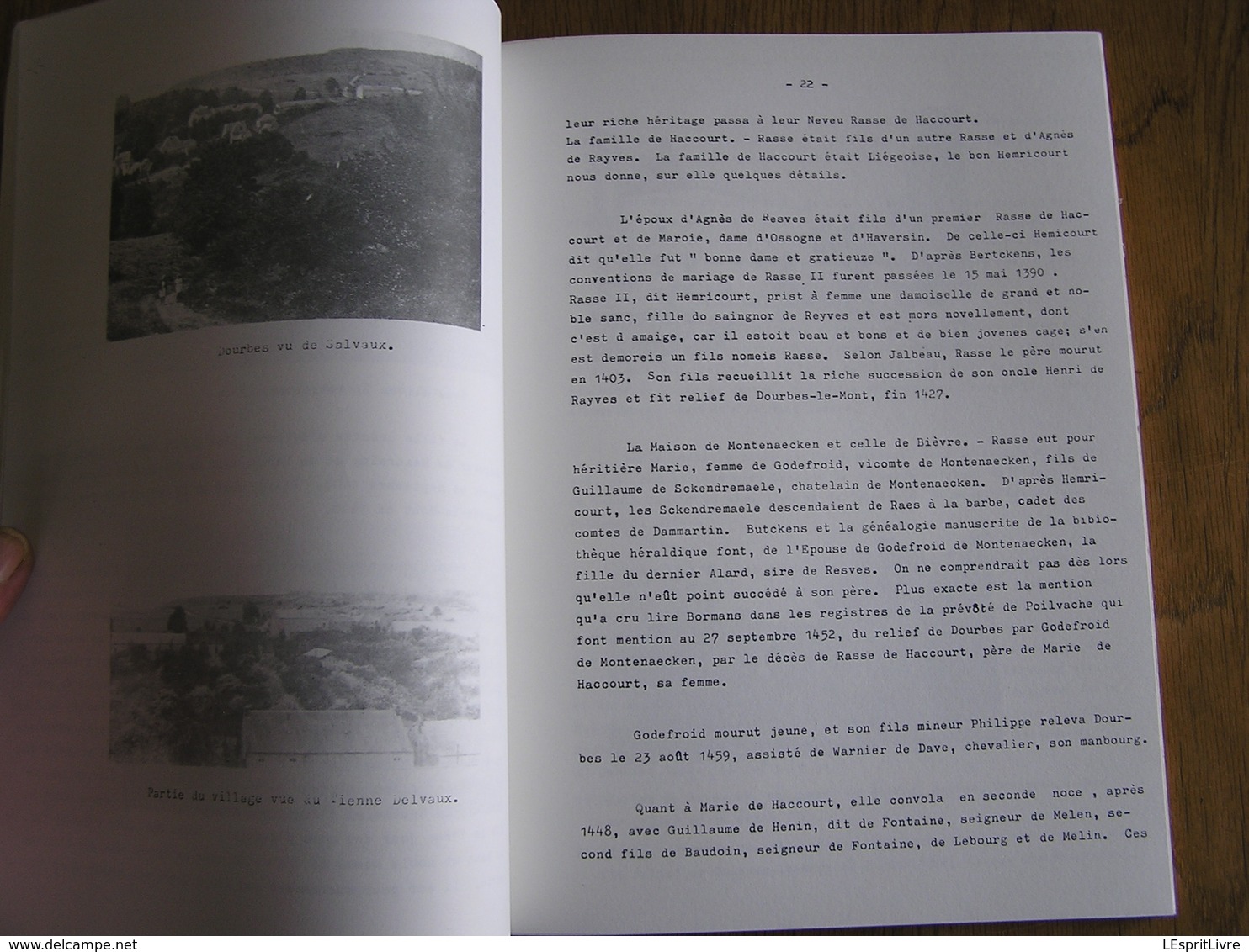 DOURBES ET SON PASSE Tome 1 Régionalisme Histoire Seigneur Seigneurie Barons de Hierges Fiefs Rues Hôtel Saucy