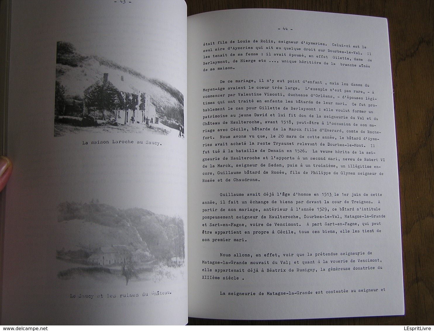 DOURBES ET SON PASSE Tome 1 Régionalisme Histoire Seigneur Seigneurie Barons de Hierges Fiefs Rues Hôtel Saucy