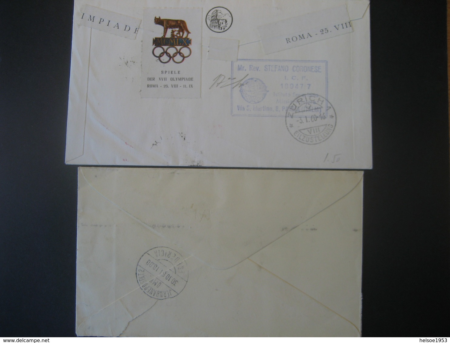 Italien 1959- Belege Express FDC Tag Der Briefmarke Mi. 1057, Express Einigung Italiens Mi. 1111,1109,1107 - Express-post/pneumatisch