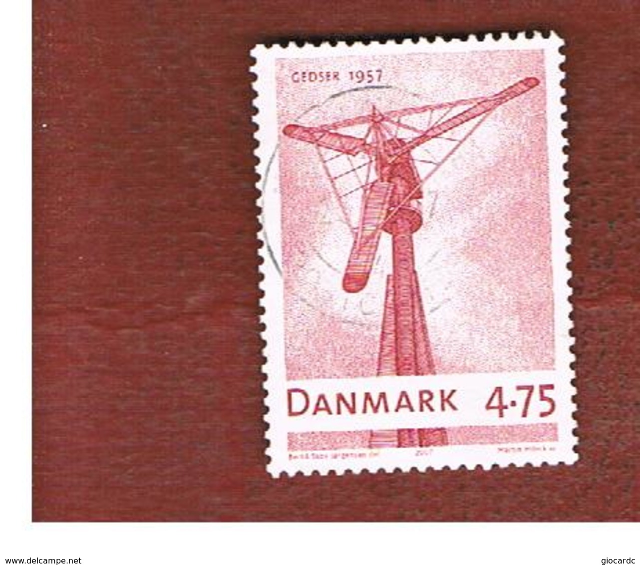 DANIMARCA (DENMARK)  -   SG 1483  -  2007   DANISH WINDMILLS: GEDSER 1957  -   USED ° - Usati