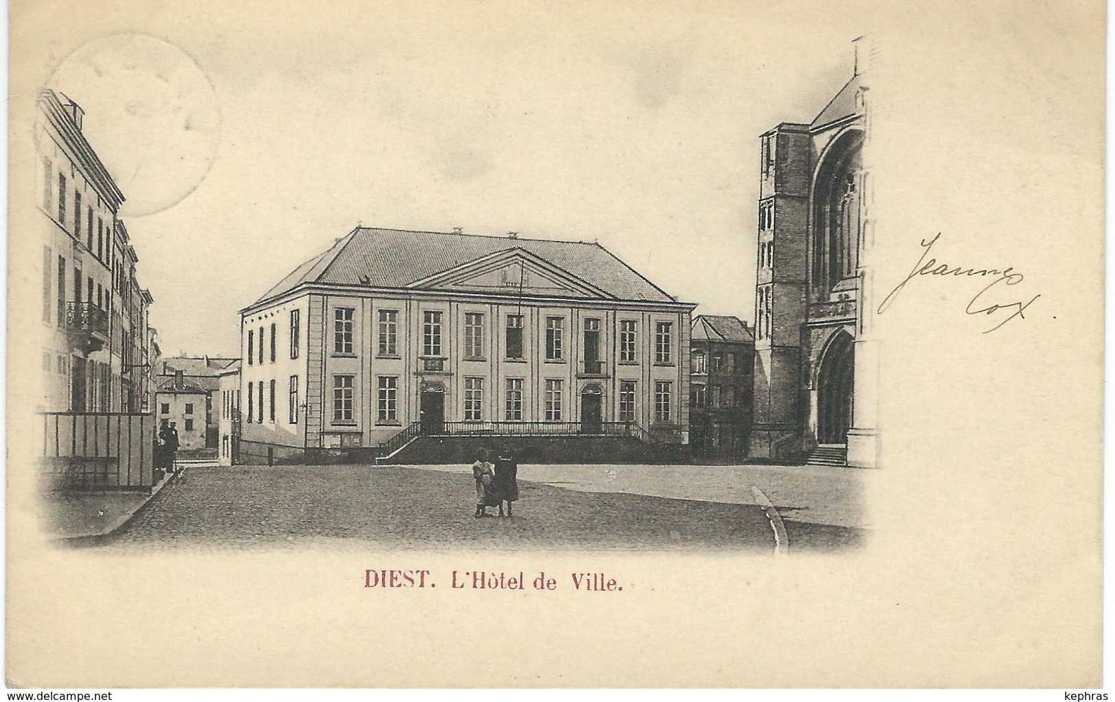 DIEST : L'Hotel De Ville - RARE VARIANTE - Cachet De La Poste 1902 - Diest