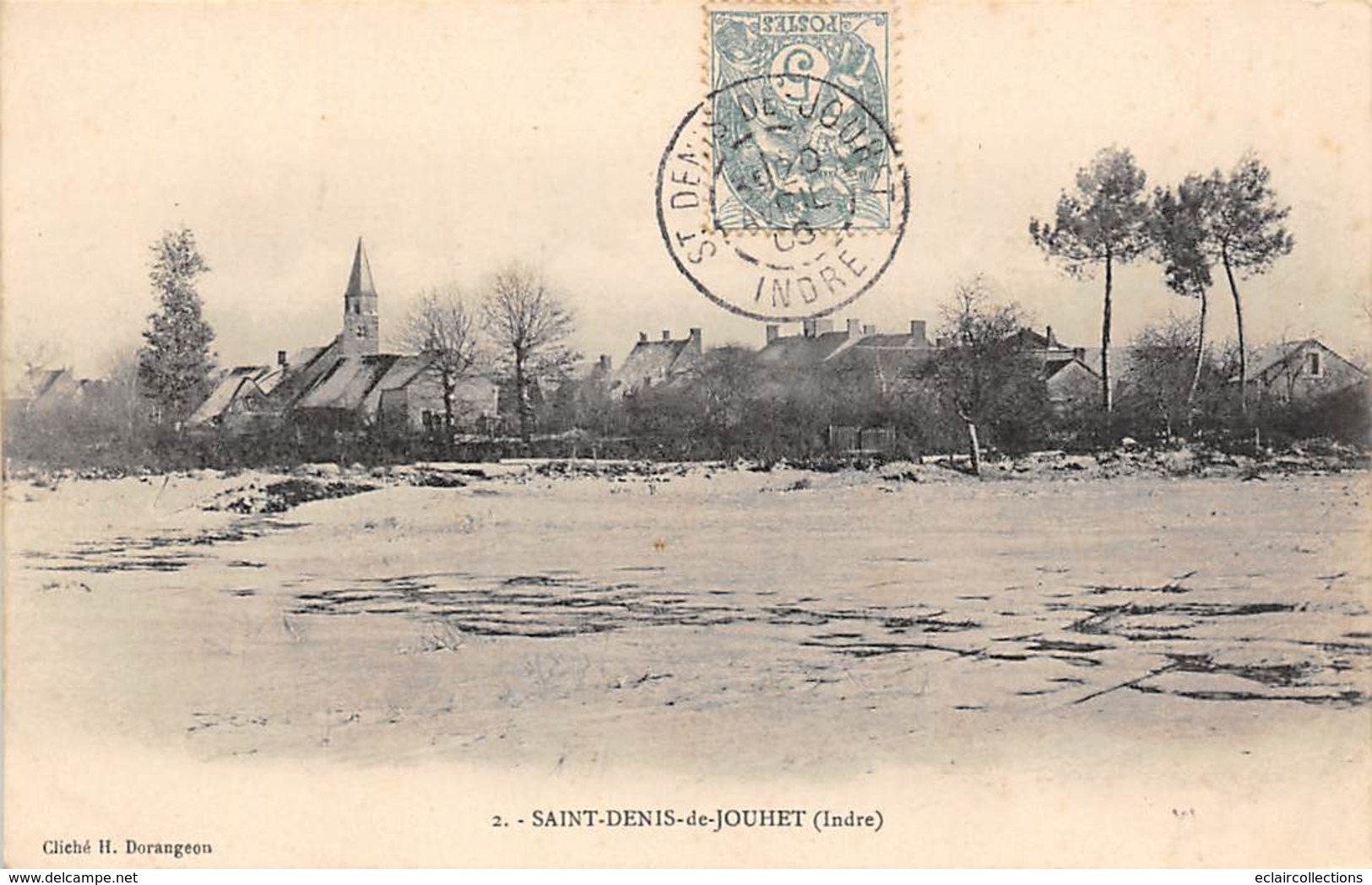 Saint Denis De Jouhet       36           Vue Vers L'église         (voir Scan) - Other & Unclassified