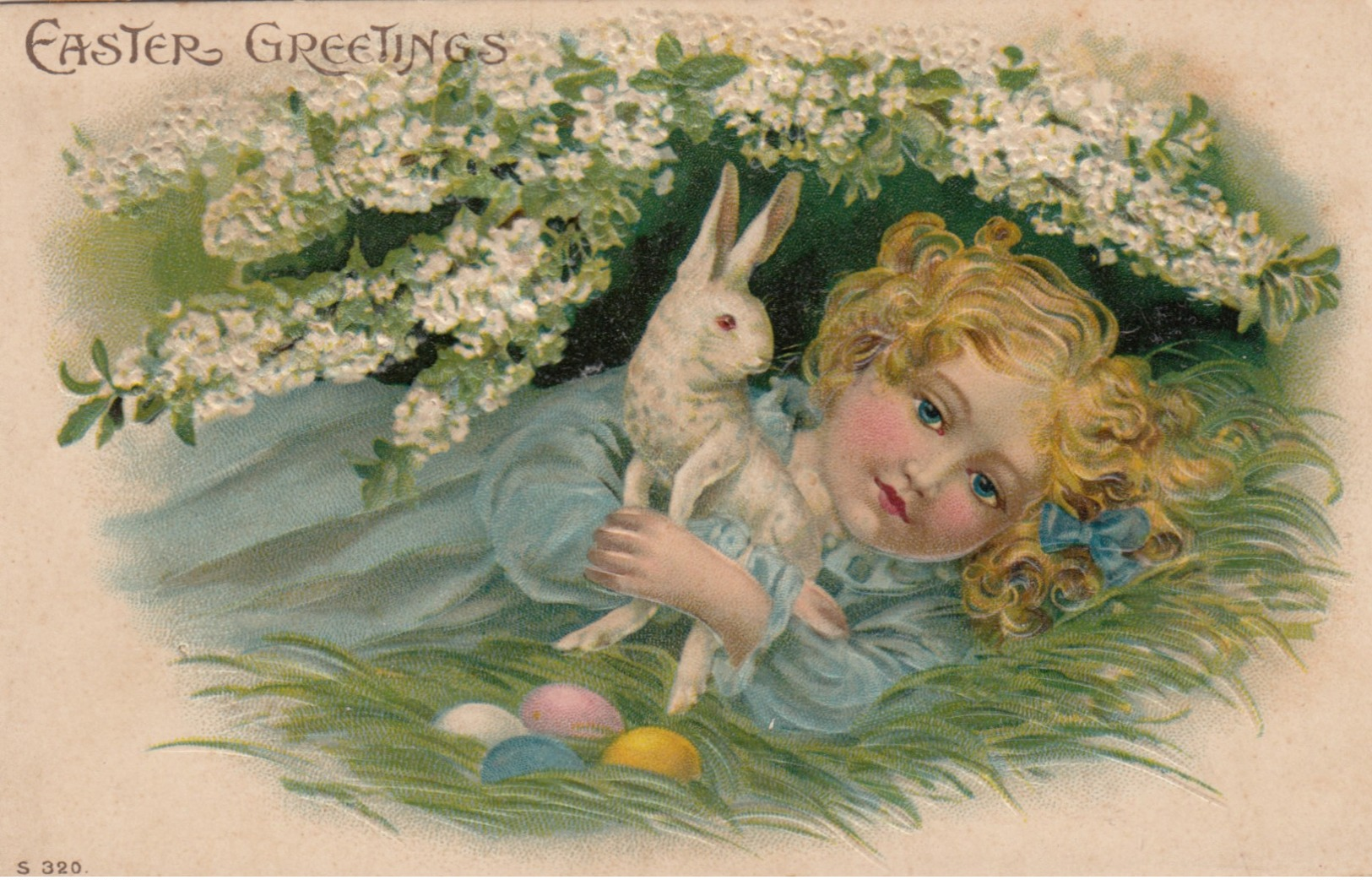 EASTER ; Girl & Rabbit , 00-10s - Easter