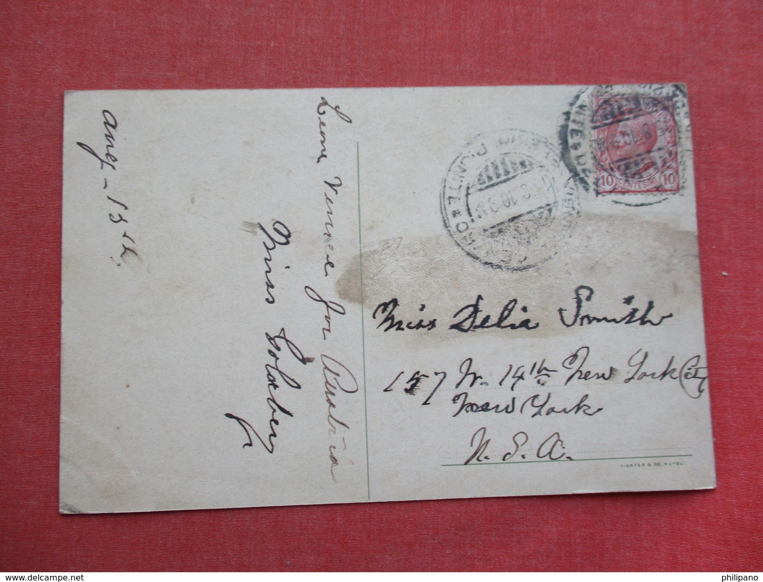 Italy > Campania > Napoli (Naples) Hotel Du Vesuve  Stamp & Cancel  Stain On Back  Ref 3418 - Napoli (Neapel)