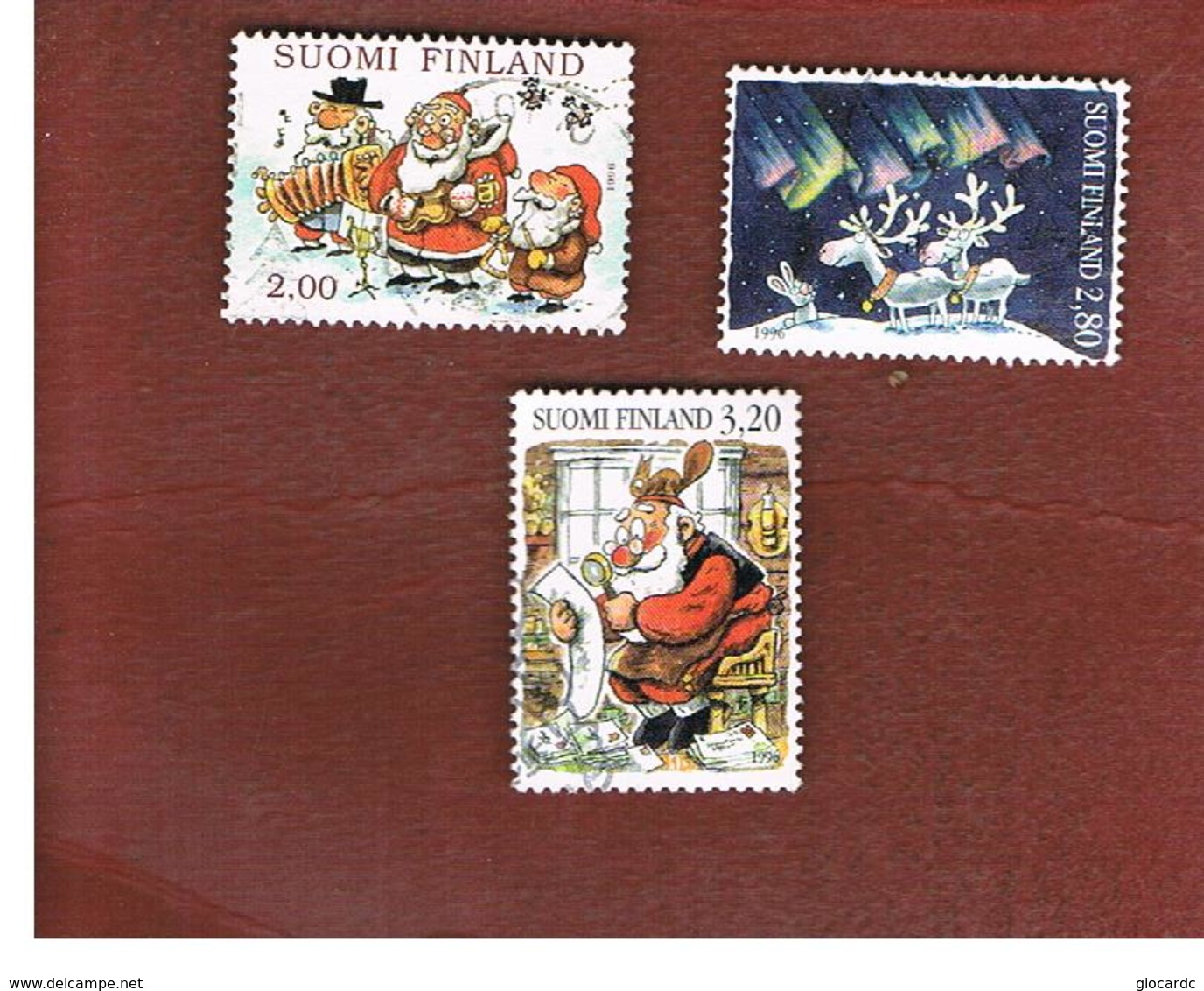 FINLANDIA (FINLAND) -  SG  1453.1455   -    1996  CHRISTMAS (COMPLET SET OF 3)        -         USED ° - Gebraucht