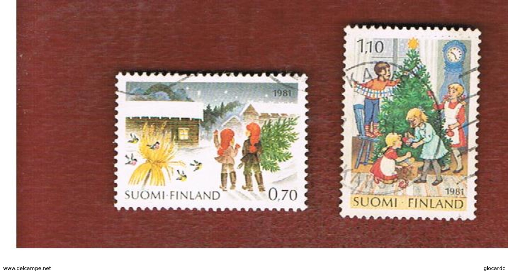 FINLANDIA (FINLAND) -  SG 1001.1002        -    1981    CHRISTMAS (COMPLET SET OF 2)  -   USED ° - Usados
