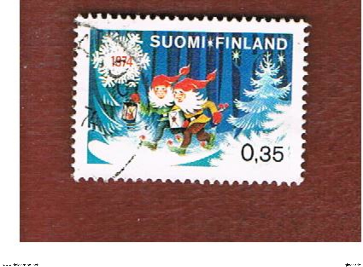 FINLANDIA (FINLAND) -  SG 864  -    1974  CHRISTMAS: DWARFS  -   USED ° - Usati