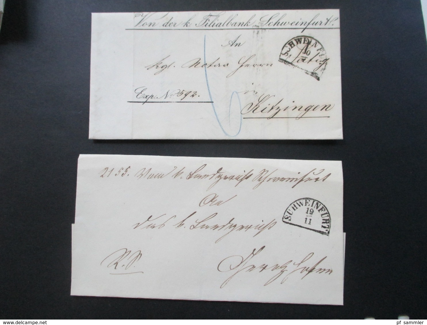 Altdeutschland Bayern 1870er Jahre 90 Dienstbriefe mit Halbkreisstempel. Auch verschiedene Farben! z.T. mit Inhalt!