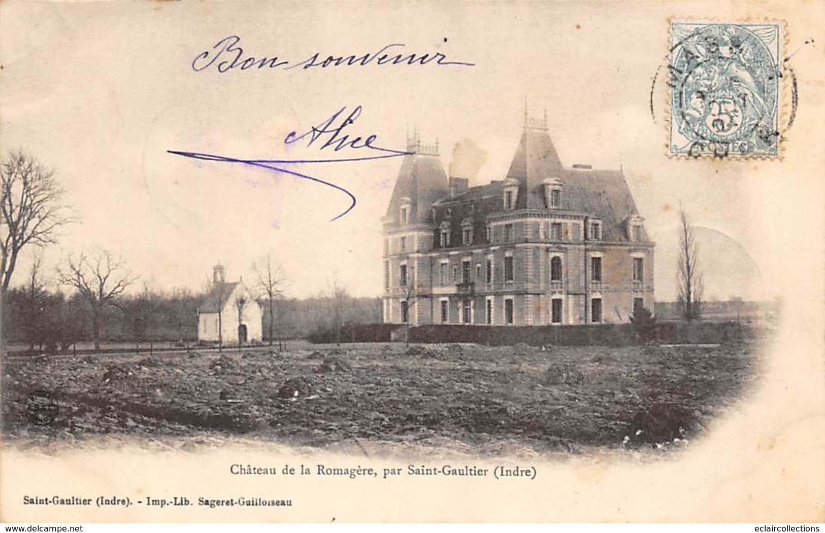 Saint Gaultier       36           Château De La Romagère     (voir Scan) - Autres & Non Classés