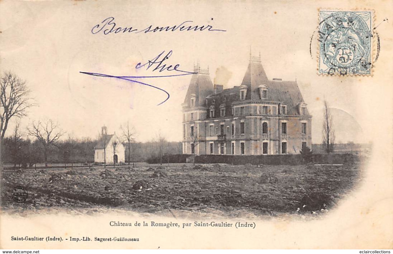 Saint Gaultier       36           Château De La Romagère     (voir Scan) - Andere & Zonder Classificatie