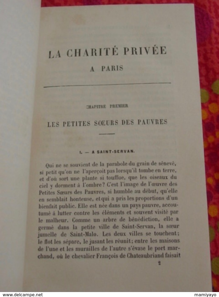 LA CHARITÉ PRIVÉE A PARIS - Maxime Du Camp , 4° éd. 1892 - 1801-1900