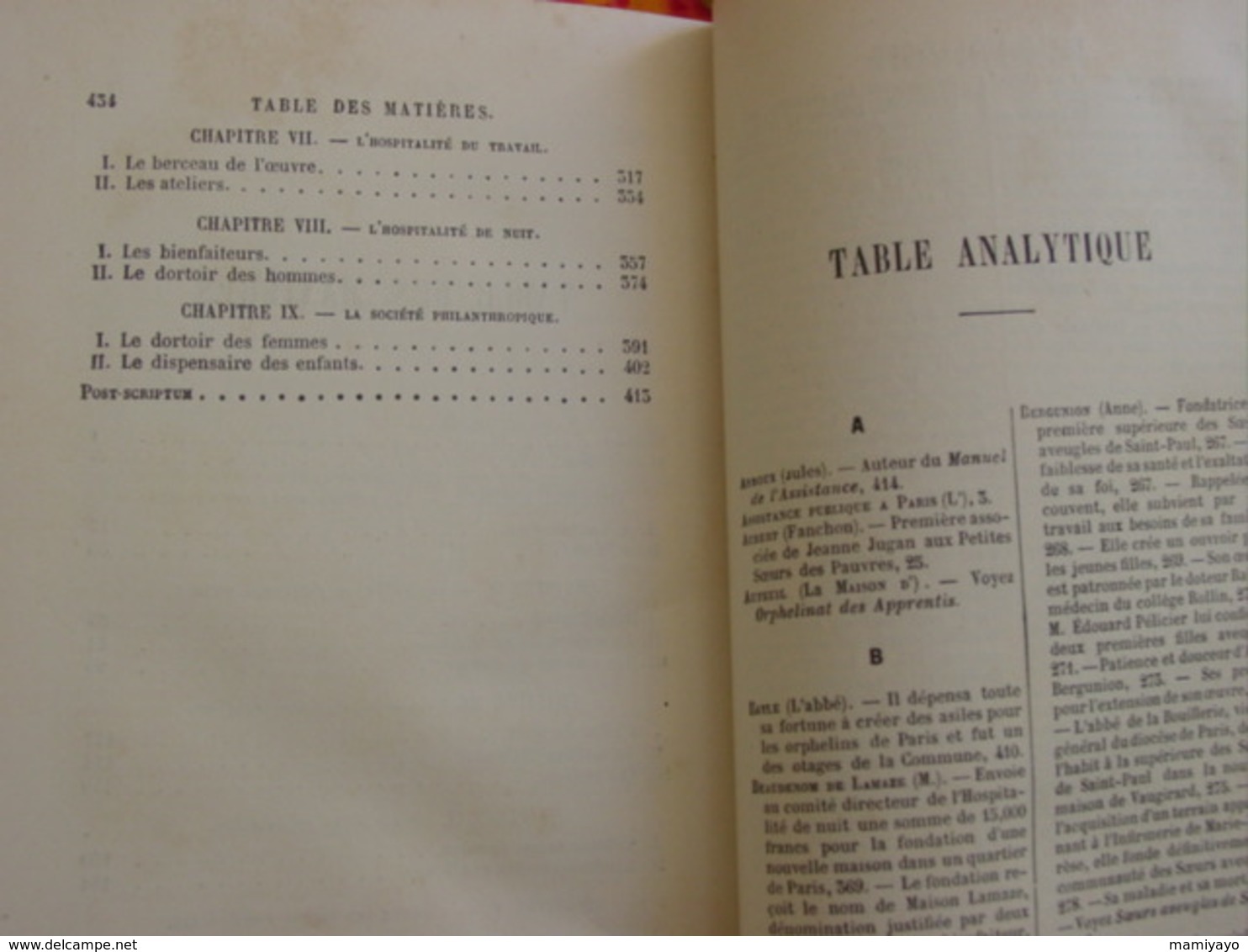 LA CHARITÉ PRIVÉE A PARIS - Maxime du Camp , 4° éd. 1892