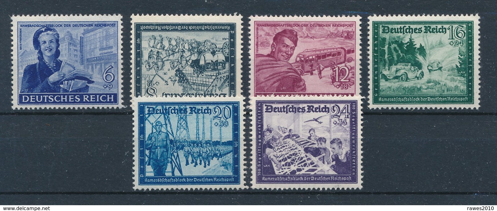 Deutsches Reich 1944 Mi. 888 - 893 Postfr. Post Postkutsche Briefzustellerin - Neufs