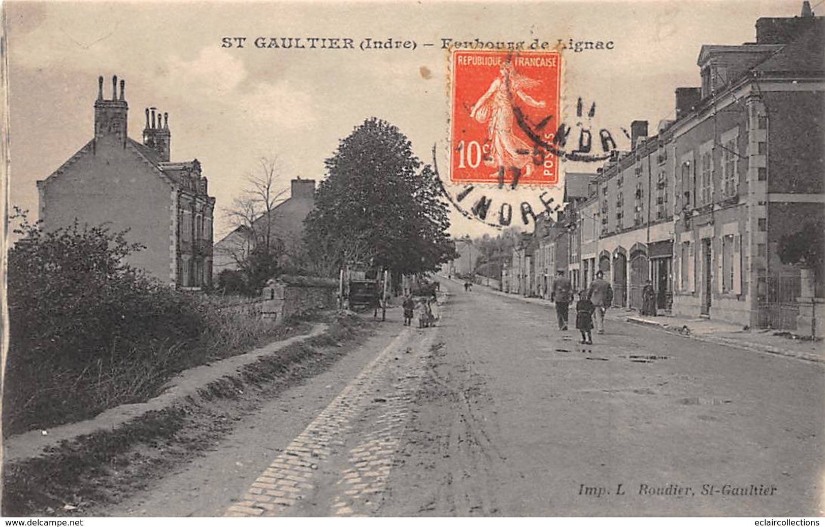 Saint Gaultier       36         Faubourg De Lignac     (voir Scan) - Sonstige & Ohne Zuordnung