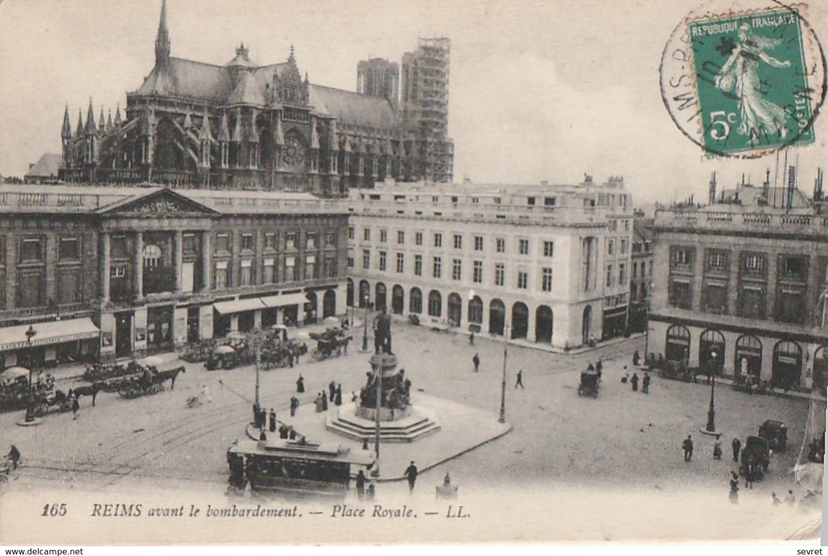 REIMS  Avant Le Bombardement . Place Royale .cliché Rare - Reims