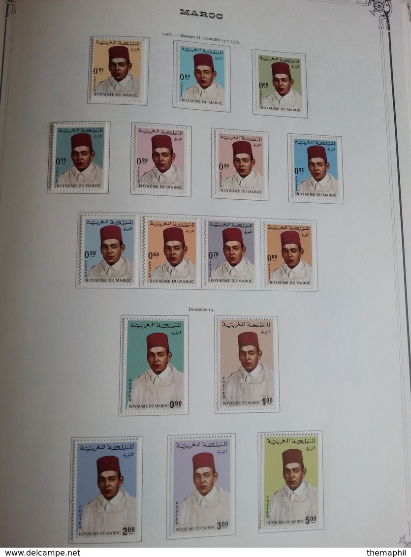 lot n° 616 MAROC collection sur page d'album neufs * certains collés .DERNIERE VENTE, fermé du 4 juill au 19 aout