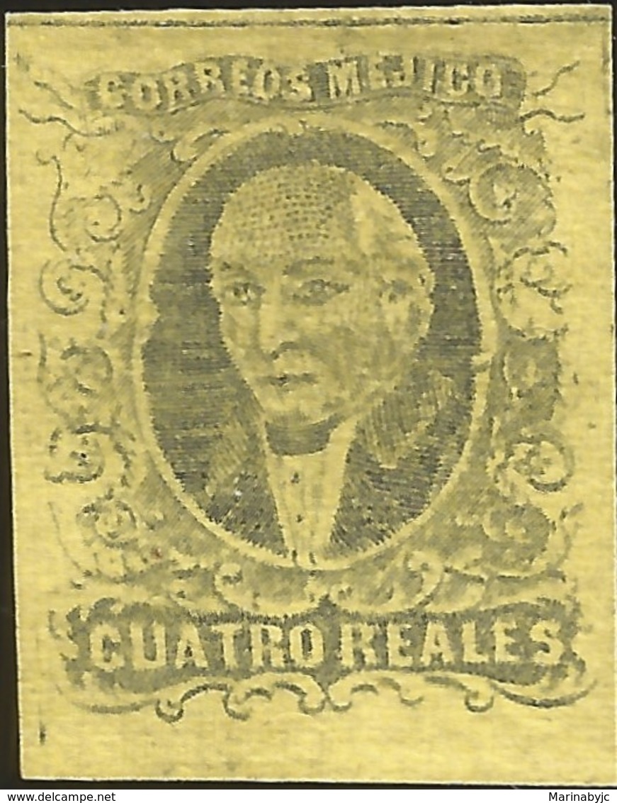 J) 1861 MEXICO, HIDALGO, 4 REALES, NO DISTRICT NAME, MN - Mexico