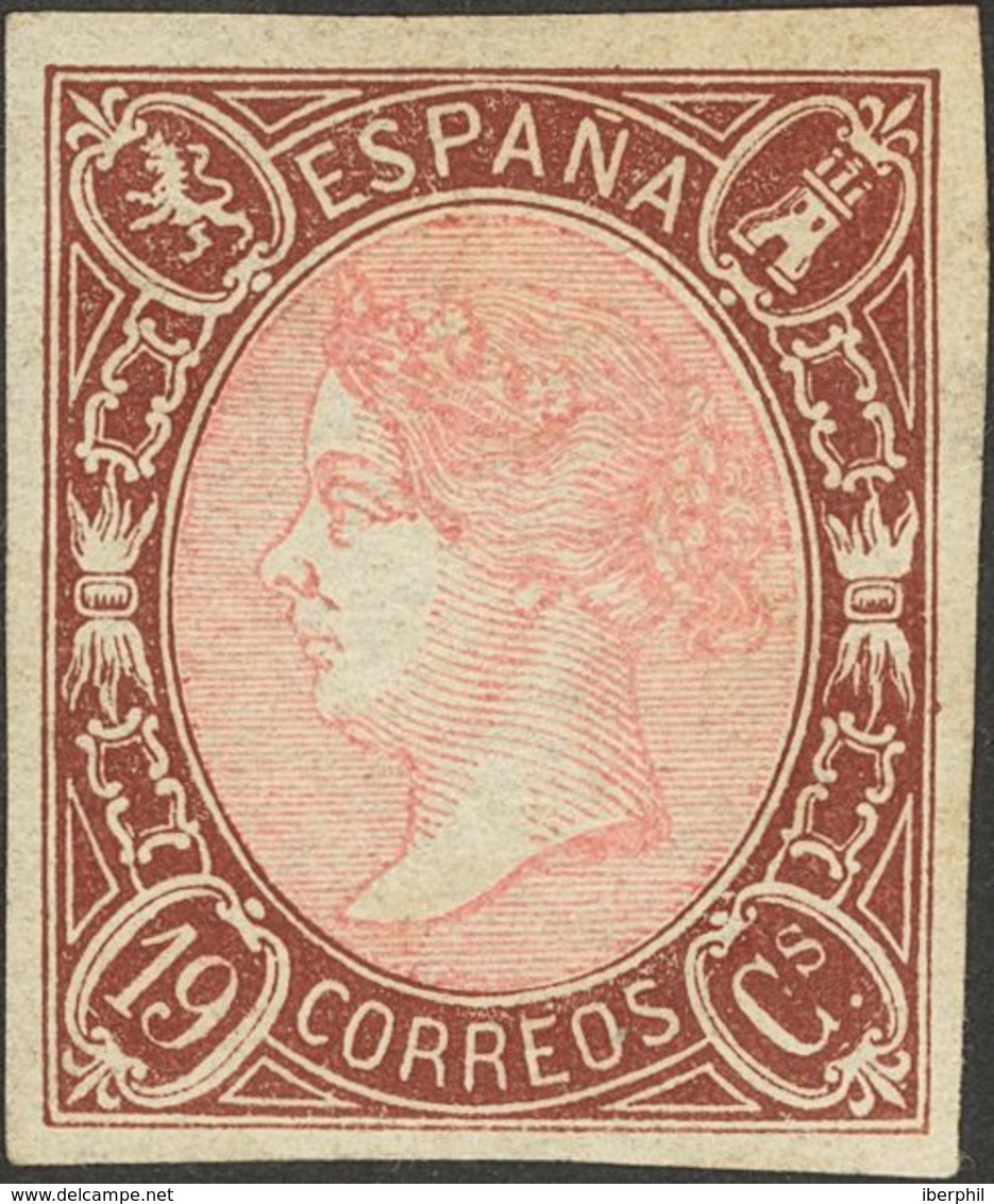 (*)71. 1865. 19 Cuartos Castaño Y Rosa. Color Intenso. MAGNIFICO. Cert. COMEX. - Other & Unclassified