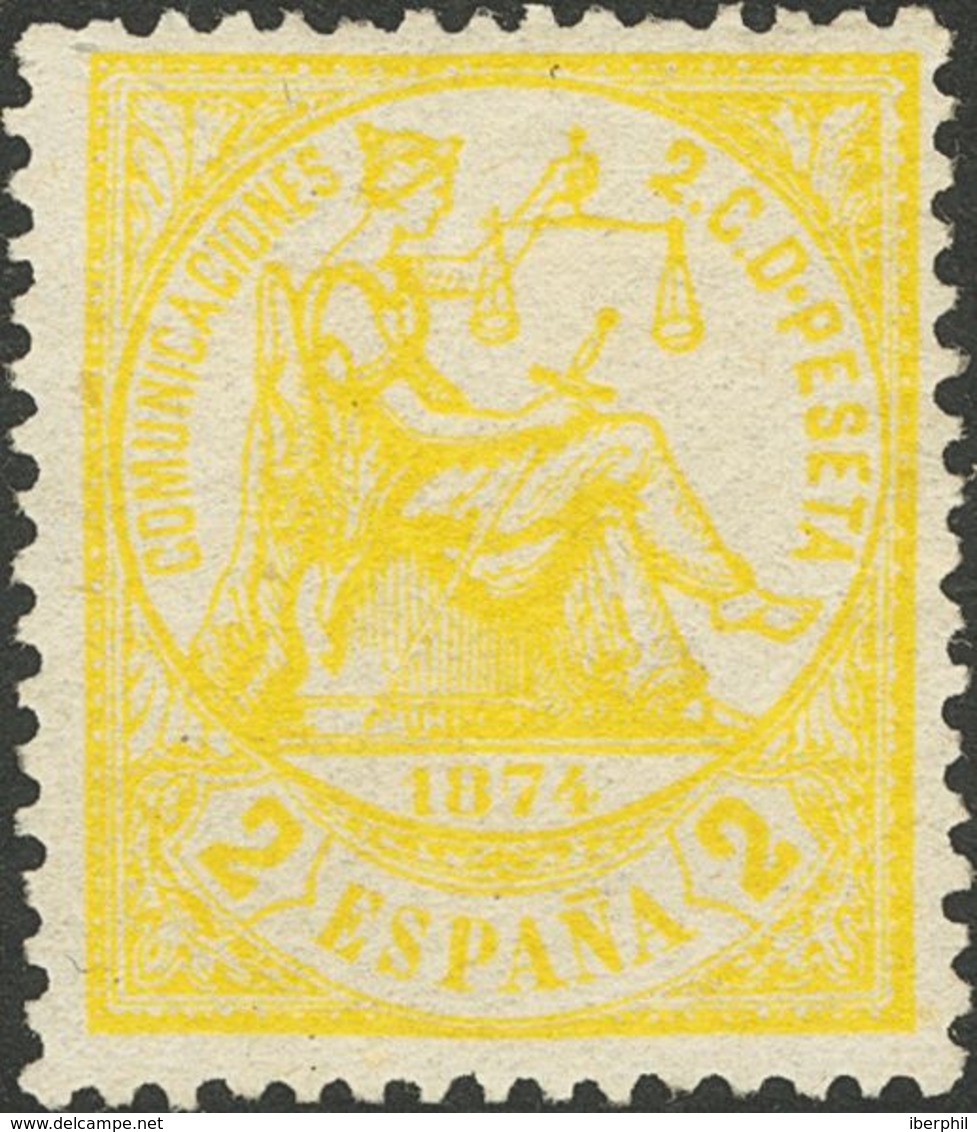 *143. 1874. 2 Cts Amarillo. Excelente Centraje. MAGNIFICO. - Andere & Zonder Classificatie