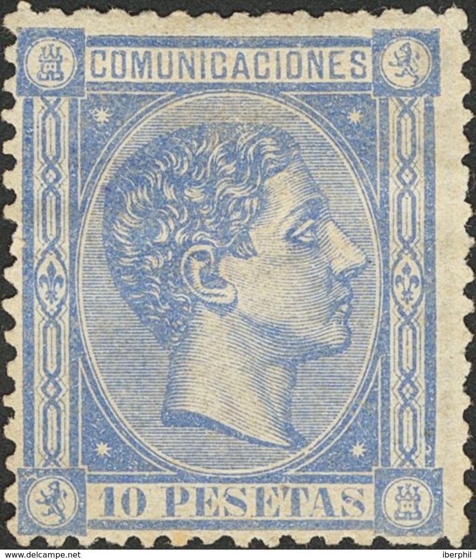 (*)171. 1875. 10 Pts Ultramar (leves Puntitos Claros). BONITO. Cert. CEM. - Otros & Sin Clasificación