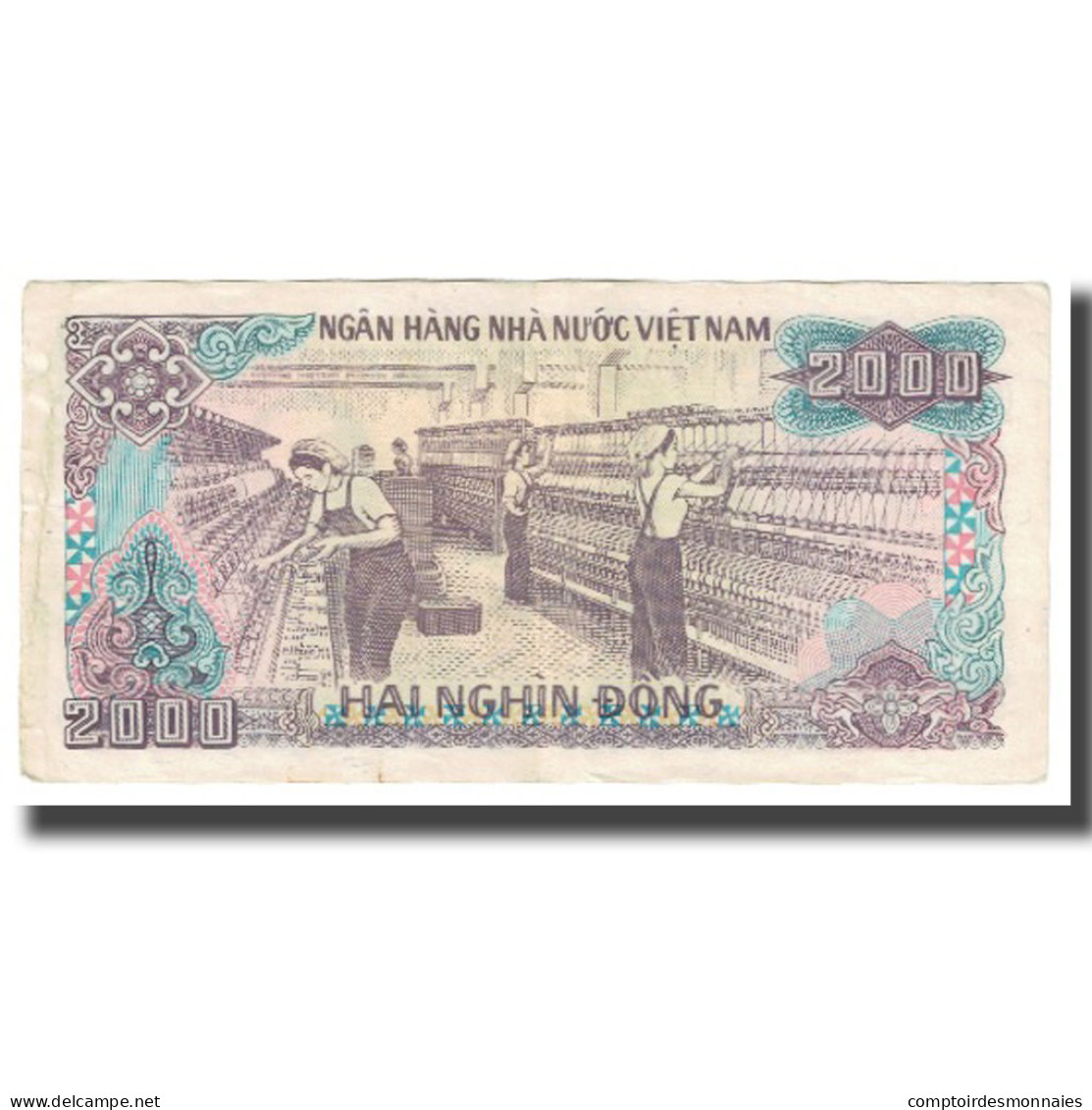 Billet, Viet Nam, 2000 D<ox>ng, 1988, KM:107a, TTB - Vietnam