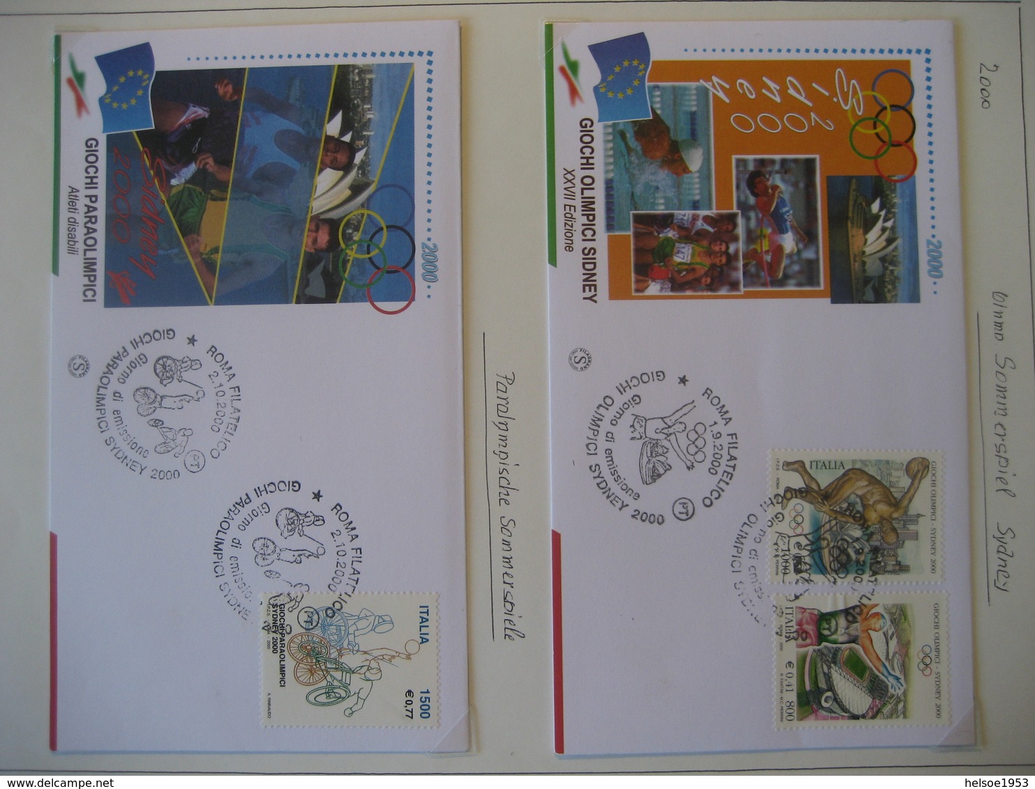 Italien- FDC Belege Olymp. Sommerspiele Mi. 2716-17, FDC Paralympic Mi. 2725 - FDC