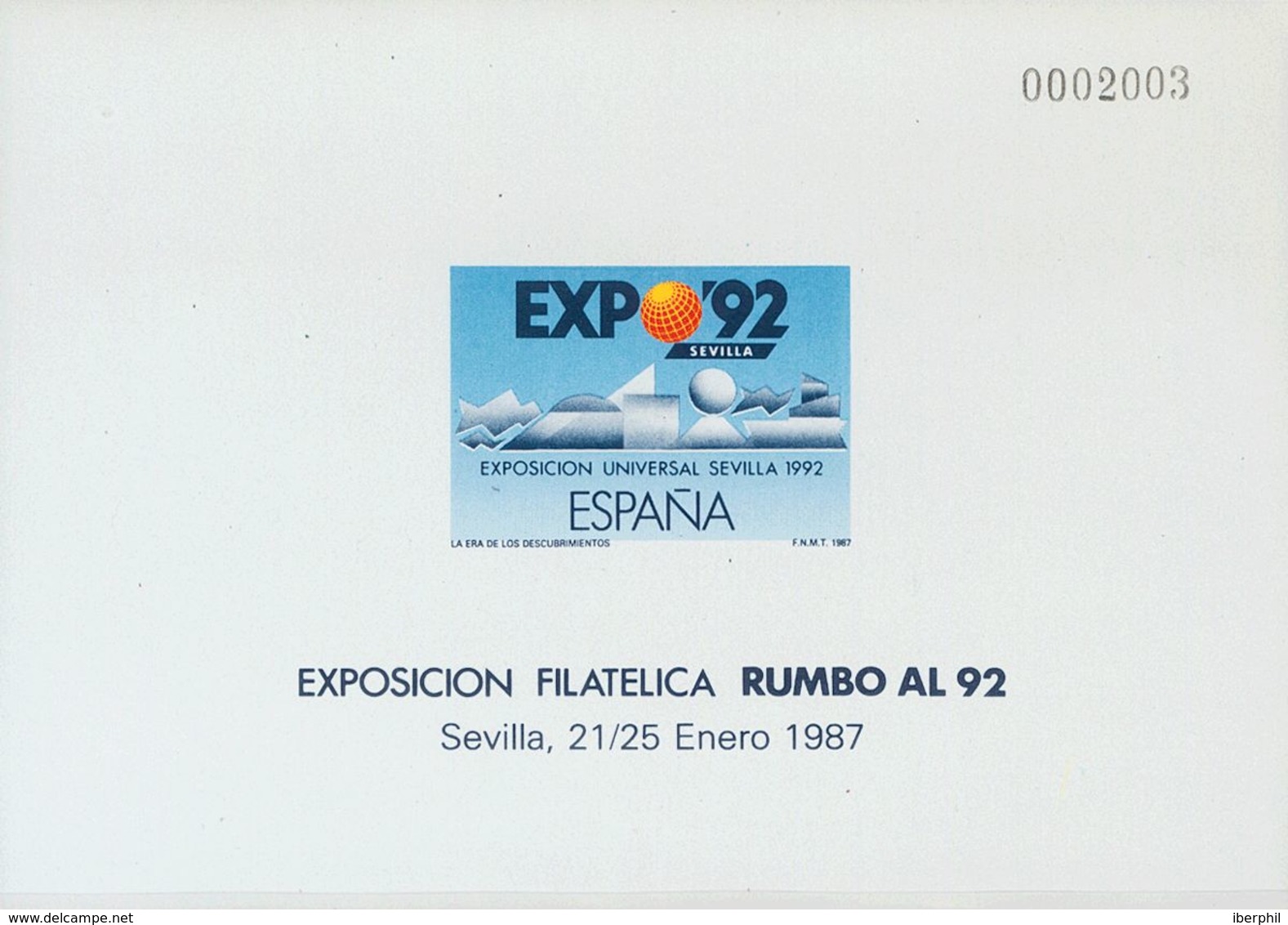 **11P. 1987. Prueba De Lujo. RUMBO AL 92. MAGNIFICA. Edifil 2019: 155 Euros - Other & Unclassified