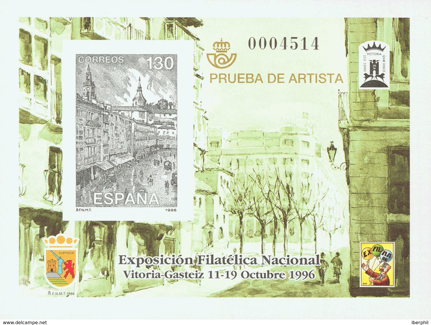 **61P. 1996. Prueba De Lujo. EXFILNA 96. MAGNIFICA. Edifil 2018: 15 Euros - Other & Unclassified