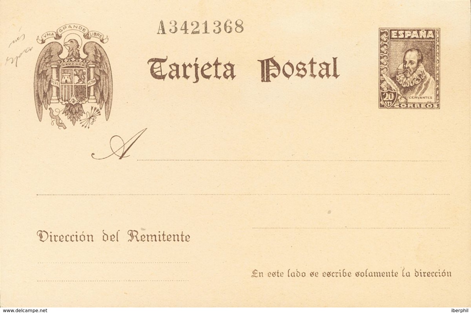 (*)EP86. 1938. 20 Cts Castaño Sobre Tarjeta Entero Postal. MAGNIFICA. Edifil 2019: 78 Euros - Sonstige & Ohne Zuordnung