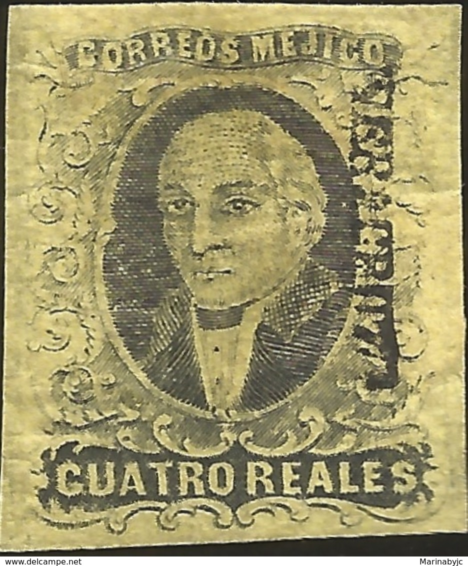 J) 1861 MEXICO, HIDALGO, 4 REALES, DISTRICT VERACRUZ, MN - Mexico