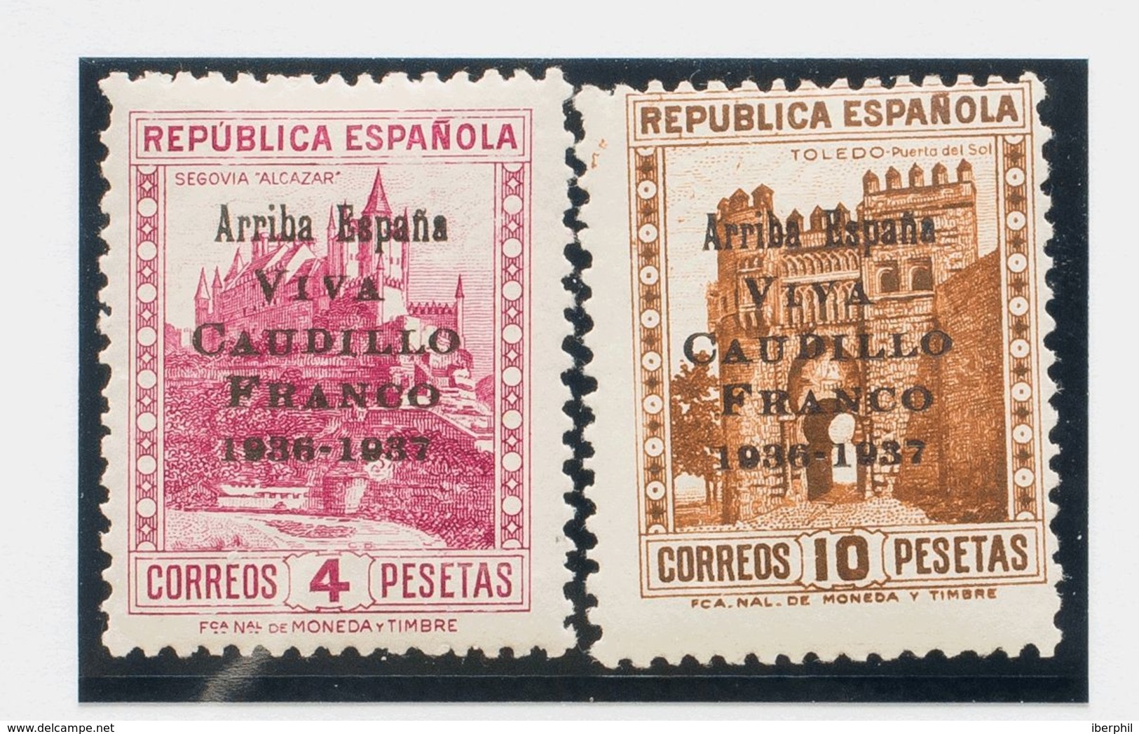*NE1/2. 1937. 4 Pts Lila Carmín Y 10 Pts Castaño. NO EMITIDOS. MAGNIFICOS Y MUY RAROS. - Other & Unclassified