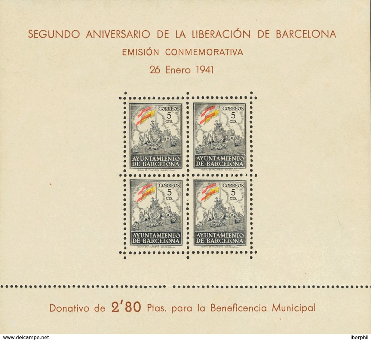 **29/30. 1941. Hojas Bloque. COLOR ROJO DESPLAZADO. MAGNIFICO Y RARO CONJUNTO. - Other & Unclassified