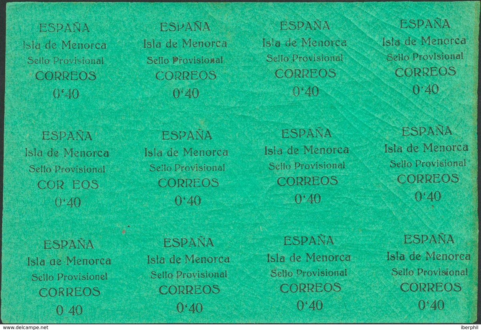 **1/2(12). 1939. Conjunto De Los Dos Pliegos De Doce Ejemplares Del 40 Cts Y 1'40 Cts (incluyendo Todas Las Variedades D - Andere & Zonder Classificatie