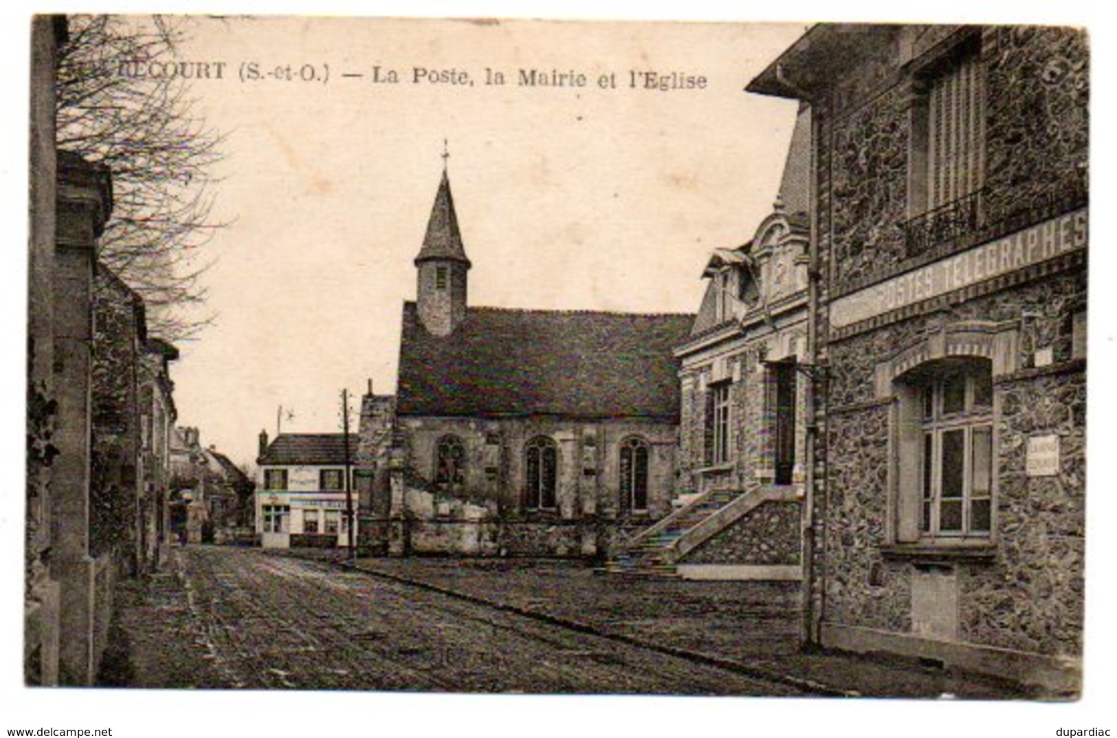 78 - Yvelines / MAURECOURT -- La Poste, La Mairie Et L'Eglise. - Maurecourt