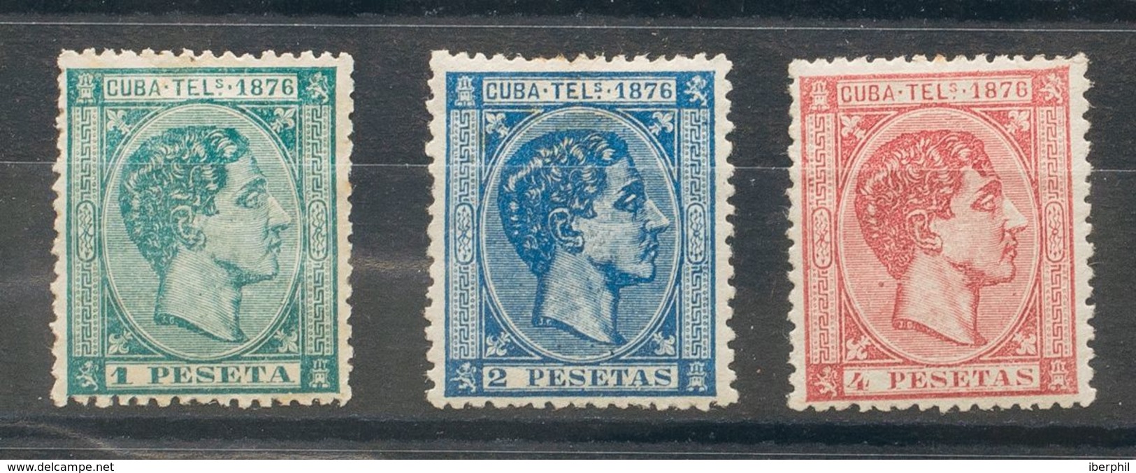 *35/37. 1876. Serie Completa. Excelente Centraje. MAGNIFICA Y RARA. Edifil 2019: 294 Euros - Other & Unclassified