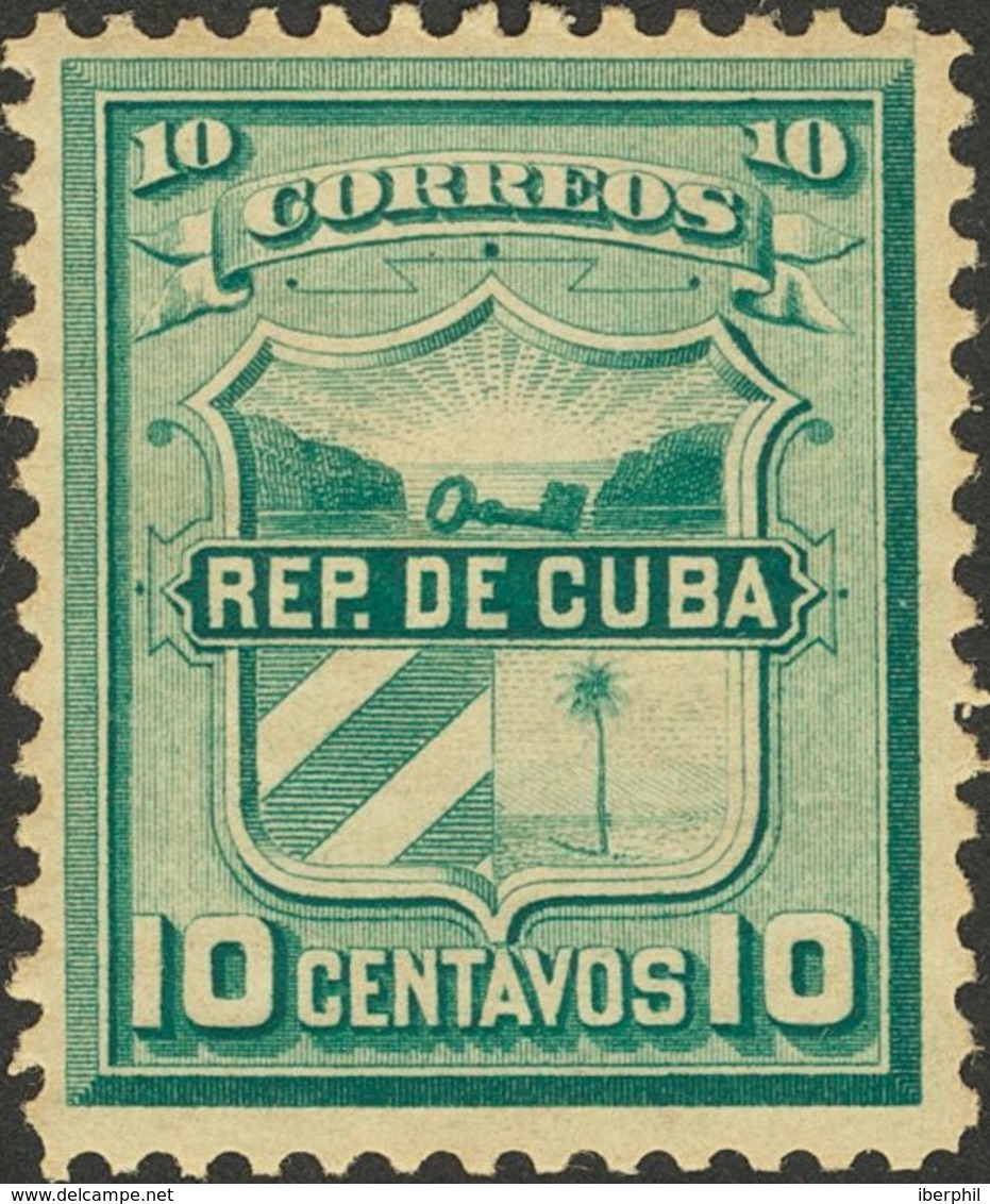 *1. 1896. 10 Ctvos Verde. MAGNIFICO. Edifil 2013: 50 Euros - Other & Unclassified