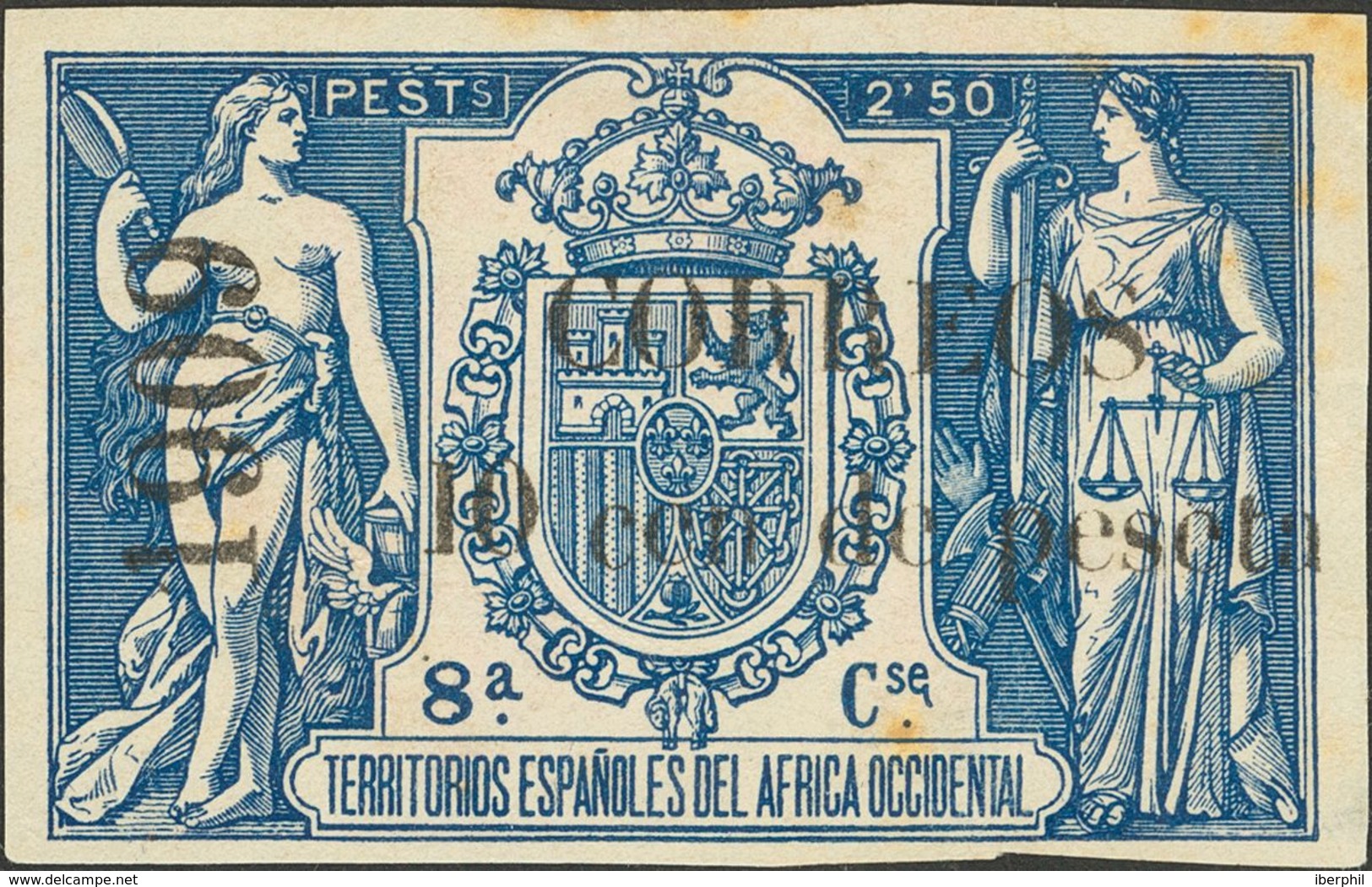 *50L. 1909. 10 Cts Sobre 2'50 Pts (conservación Habitual Y Leve Pliegue). BONITO. Edifil 2018: 245 Euros - Andere & Zonder Classificatie