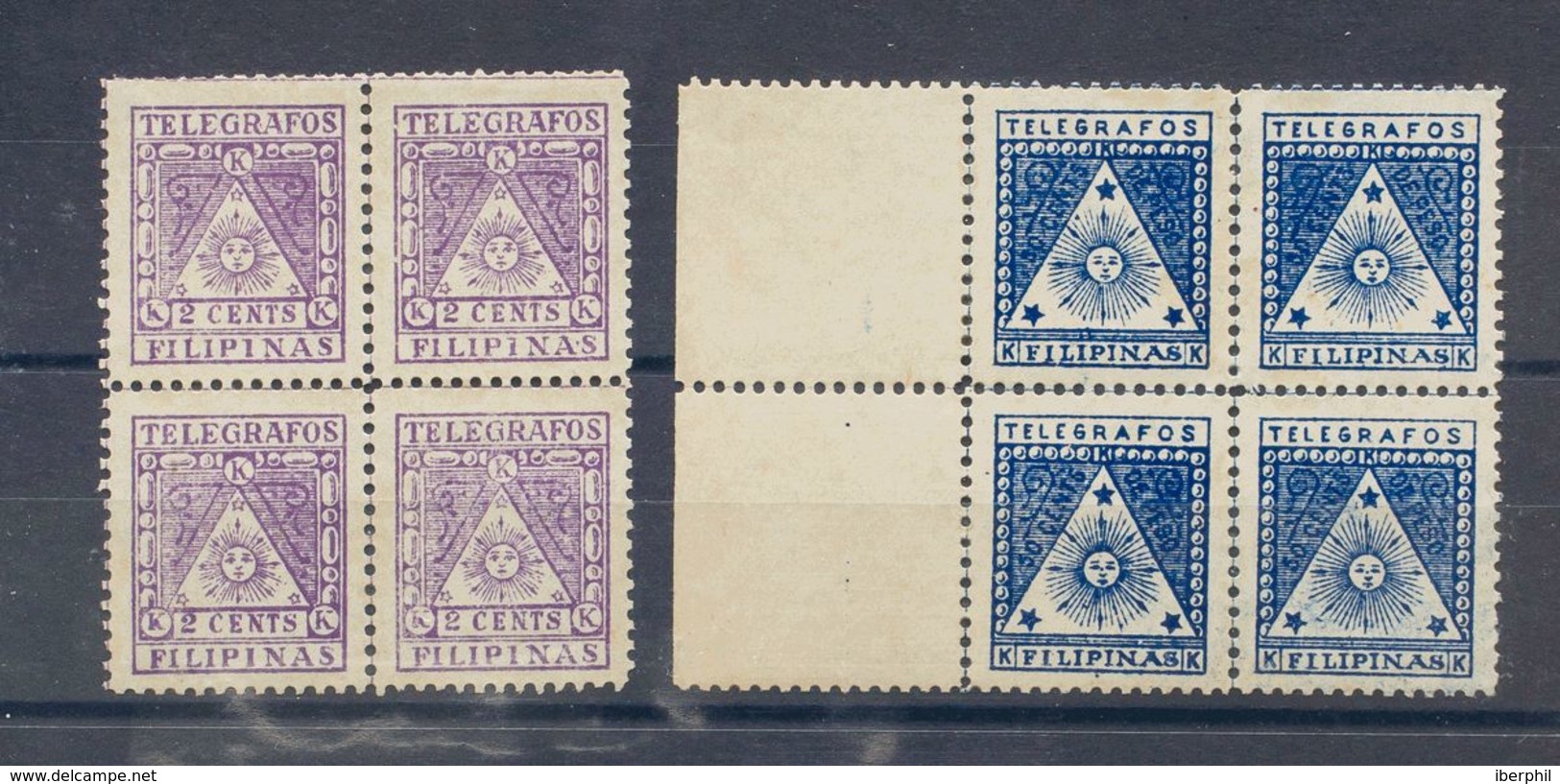 *1/2(4). 1898. Serie Completa, Bloque De Cuatro. MAGNIFICA. Edifil 2013: +104 Euros - Other & Unclassified