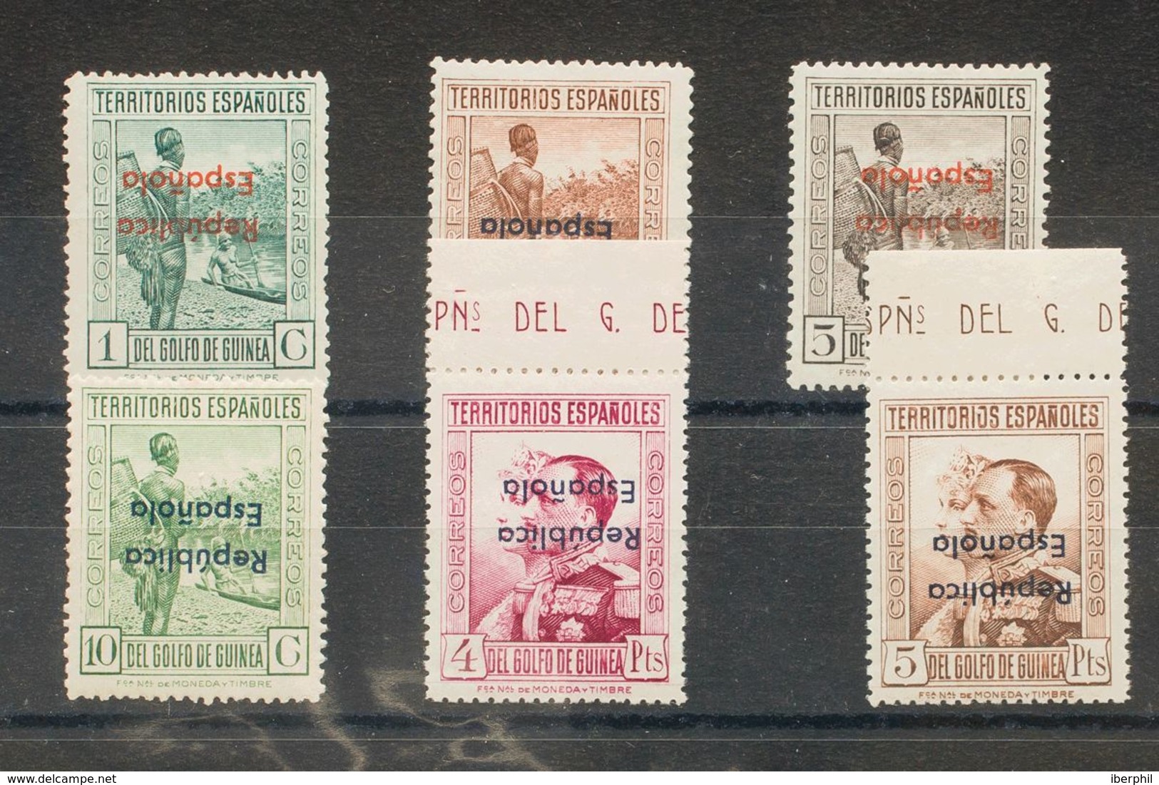 **/*230/43hi. 1932. Serie Completa, Seis Valores. Variedad SOBRECARGA INVERTIDA. MAGNIFICA Y MUY RARA. Edifil 2018: +510 - Sonstige & Ohne Zuordnung